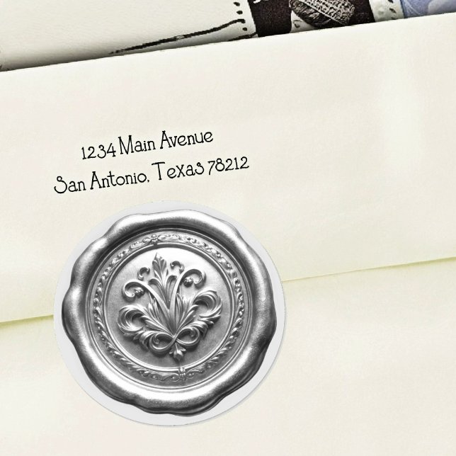 Faux Wax Envelope Seal Style 4 Silver (Creator Uploaded)