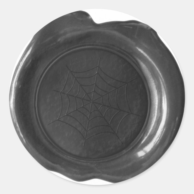 Faux Wax Seal - Black - SPIDER WEB (Front)