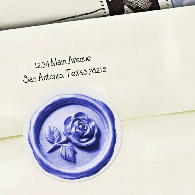 Faux Wax Seal Blue Rose 2 Deep Impression (Creator Uploaded)