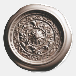 Faux Wax Seal Deep Impression Gold