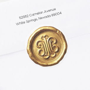 Faux Wax Seal Deep Impression Gold
