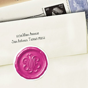 Faux Wax Seal Deep Impression Hot Pink