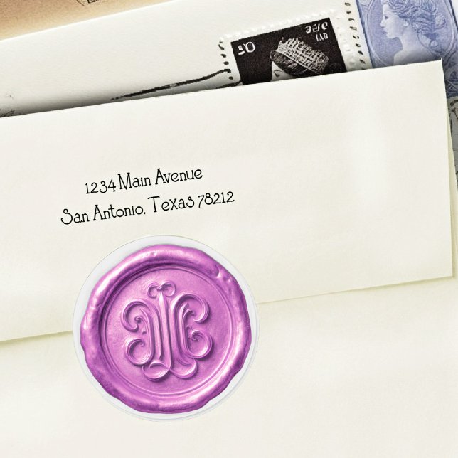Faux Wax Seal Deep Impression Orchid Purple (Creator Uploaded)