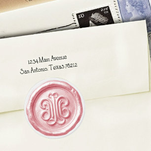 Faux Wax Seal Deep Impression Pink