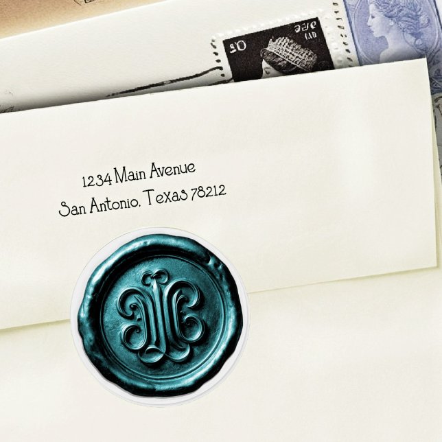 Faux Wax Seal Deep Impression Teal Blue 2 (Creator Uploaded)