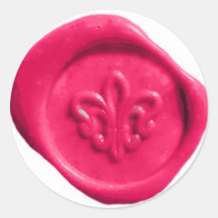 Faux Wax Seal in Pink