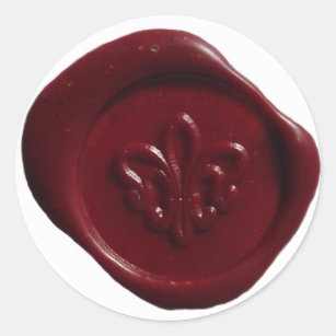 Faux Wax Seal in Red