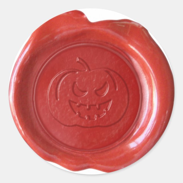 Faux Wax Seal - Red - JACK-O-LANTERN 01 (Front)