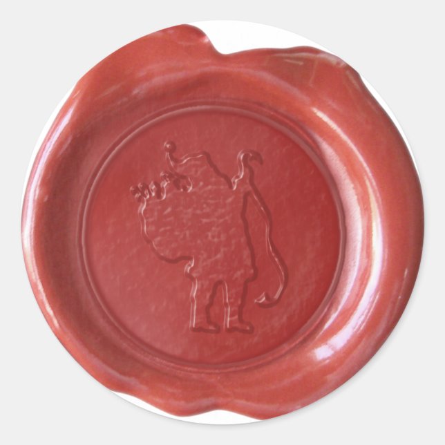 Faux Wax Seal - Red - SANTA (Front)
