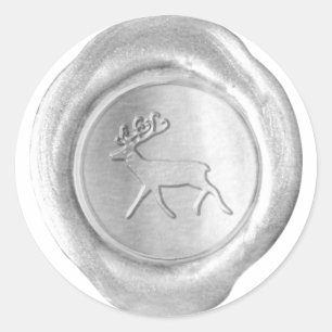 Faux Wax Seal - Silver - REINDEER