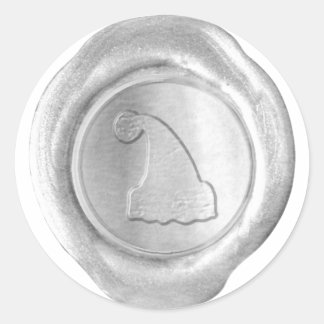 Faux Wax Seal - Silver - SANTA HAT