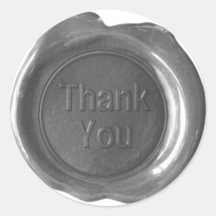 Faux Wax Seals - Charcoal - Bold - Thank You