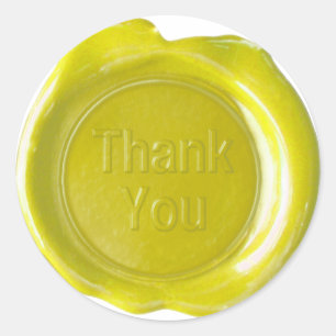 Faux Wax Seals - Yellow - Bold - Thank You