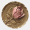 Faux Wax Stamp Envelope Seal Gold Pink Rose Flower