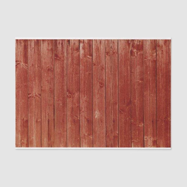Faux Weathered Red Barn Wood Background Decoupage Tissue Paper (Front)