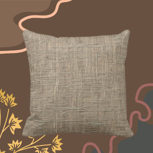 Faux Weave Taupe Indoor Cushion