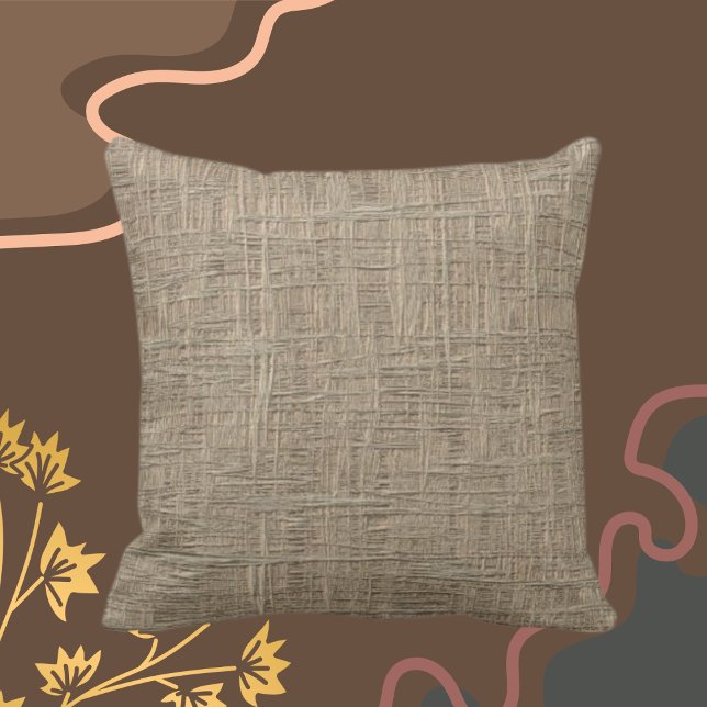 Faux Weave Taupe Indoor Cushion (Creator Uploaded)