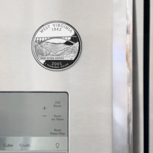 Faux West Virginia State Quarter Magnet