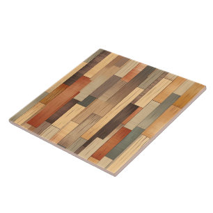 Faux Western wood pattern Ceramic Tile