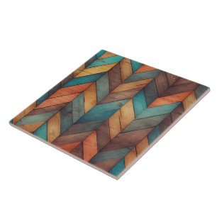 Faux Western wood pattern  Ceramic Tile