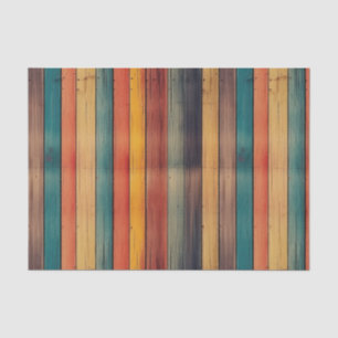 Faux Western wood tiled pattern Tissue Paper