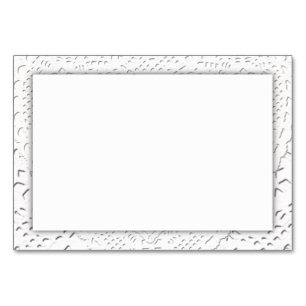 Faux White Lace Fabric Background Table Number