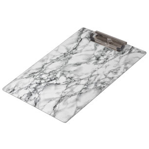 Faux White Marble Clipboard