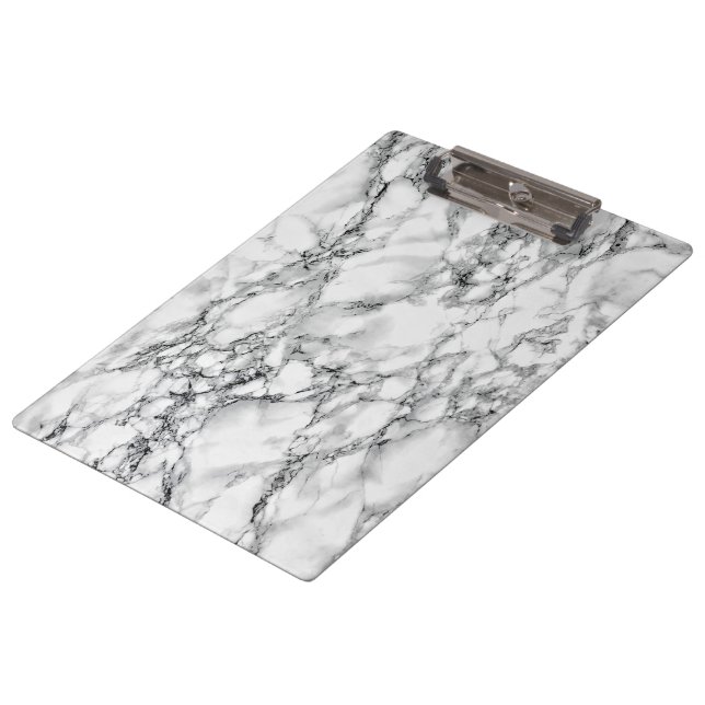 Faux White Marble Clipboard (Angled)