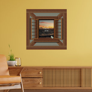 Faux Window Frame Poster Add Your Photo