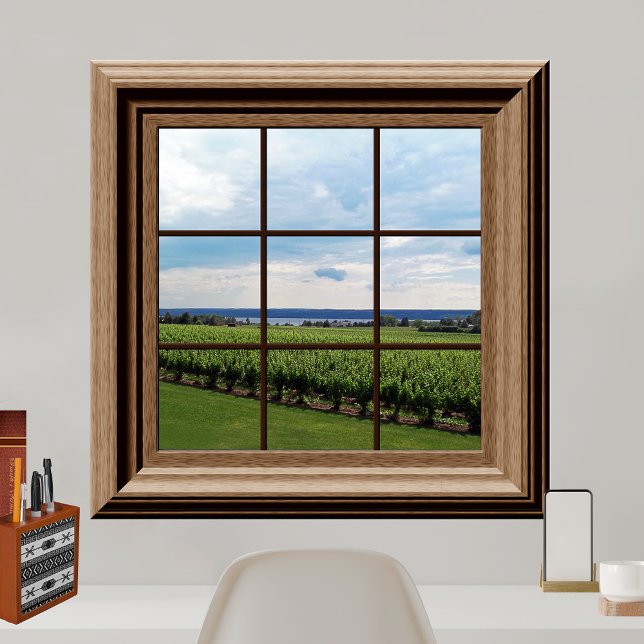 Faux Window View Fake Vineyard Scene Tranquil Poster (Creator Uploaded)