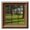 Faux Window View Peaceful Landscape With Trees