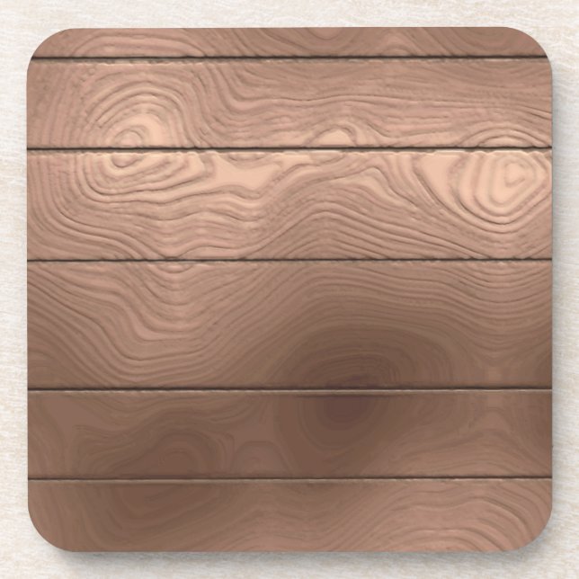 Faux Wood Cork Coaster (Front)