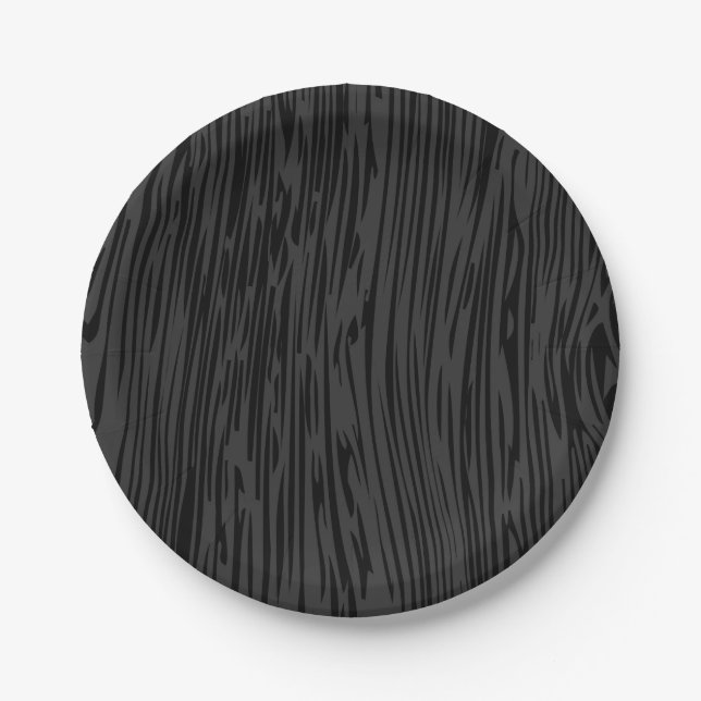 Faux Wood For Spirit Board Halloween Paper Plate (Front)