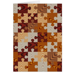 Faux wood jigsaw puzzle