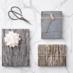 faux wood pattern party wrapping paper sheet