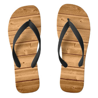 Faux Wood Plank Design Thongs