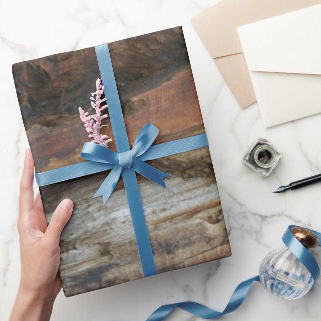 Faux wood Rustic pattern wrapping paper (Gifting)