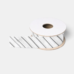 Faux Wood Slats   White   Customisable Grosgrain Ribbon