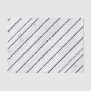 Faux Wood Slats   White   Customisable Tissue Paper