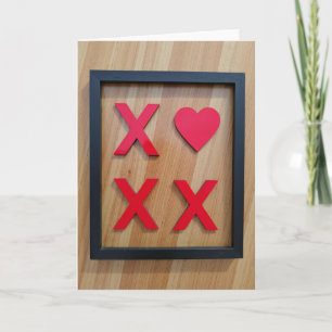 Faux Wood Xoxo Love Card