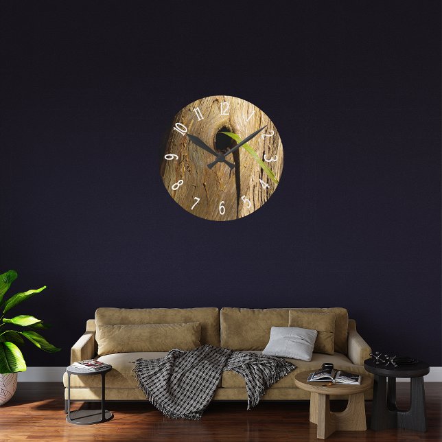 Faux Wooden Cypress Tree Knot Round Clock (Creator Uploaded)