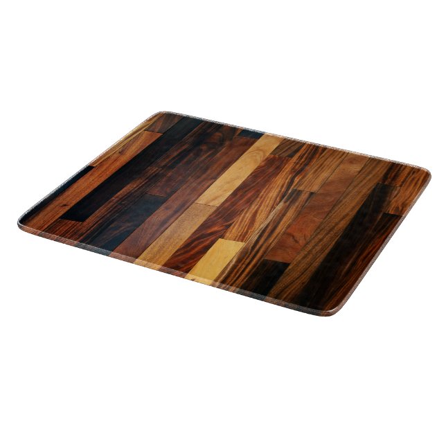 Faux Wooden Slats Image Cutting Board (Corner)