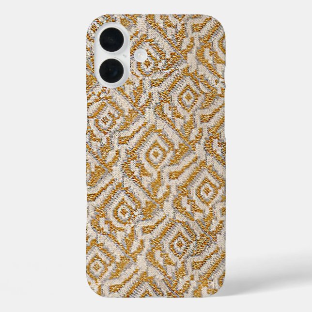 Faux Woven Gold Metallic Gatsby Case-Mate iPhone Case (Back)