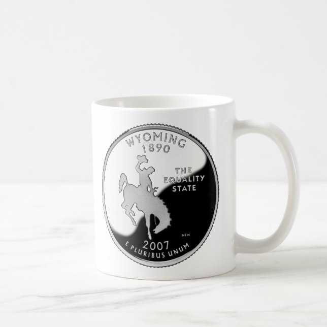 Faux Wyoming State Quarter Coffee Mug (Right)
