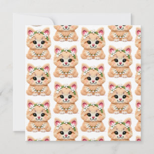 Faux Yarn Notch-Hook Christmas Cat – Cosy Holiday Card