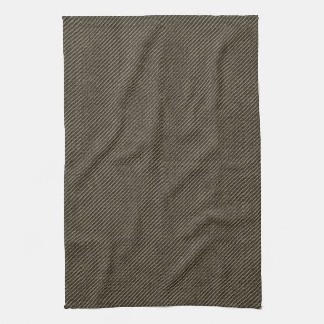 Faux Yellow Brown Denim Kitchen Towel (Vertical)