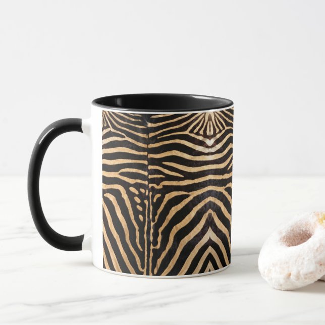 Faux Zebra Skin Mug (With Donut)