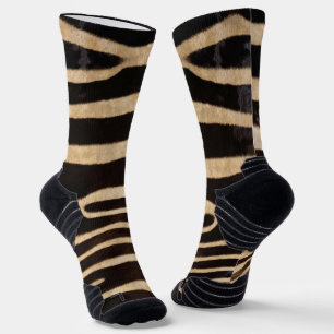 Faux Zebra Skin Socks