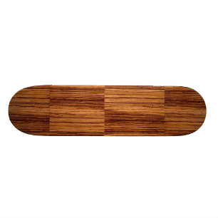 Faux Zebrawood Woodgrain Executive Skateboard