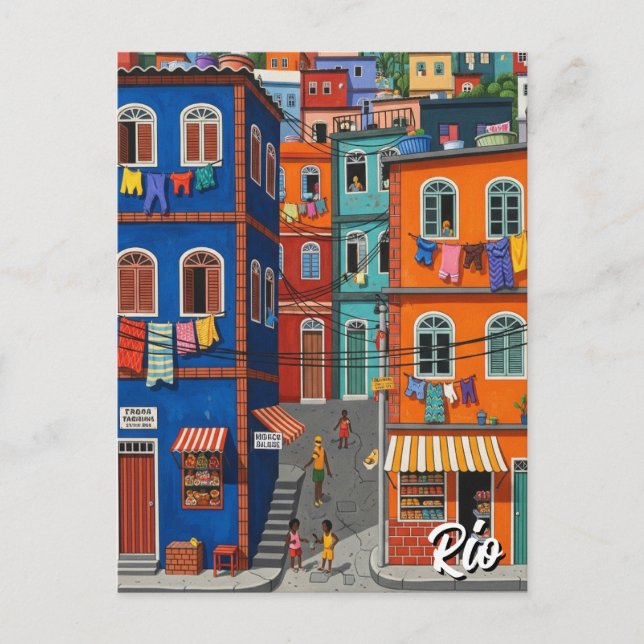Favelas in Rio de Janeiro Postcard (Front)